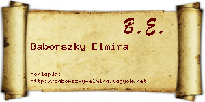 Baborszky Elmira névjegykártya